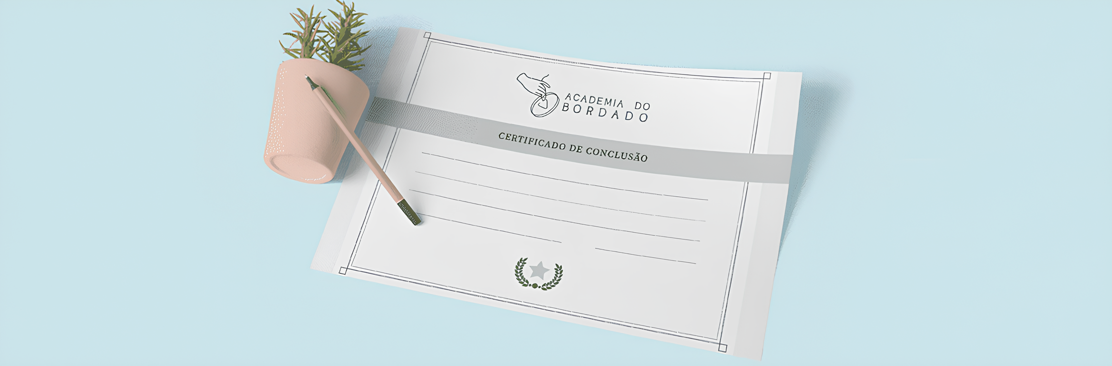 Certificado de conclusão Academia do Bordado